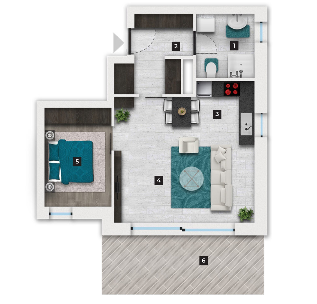 1 hálószobás lakások