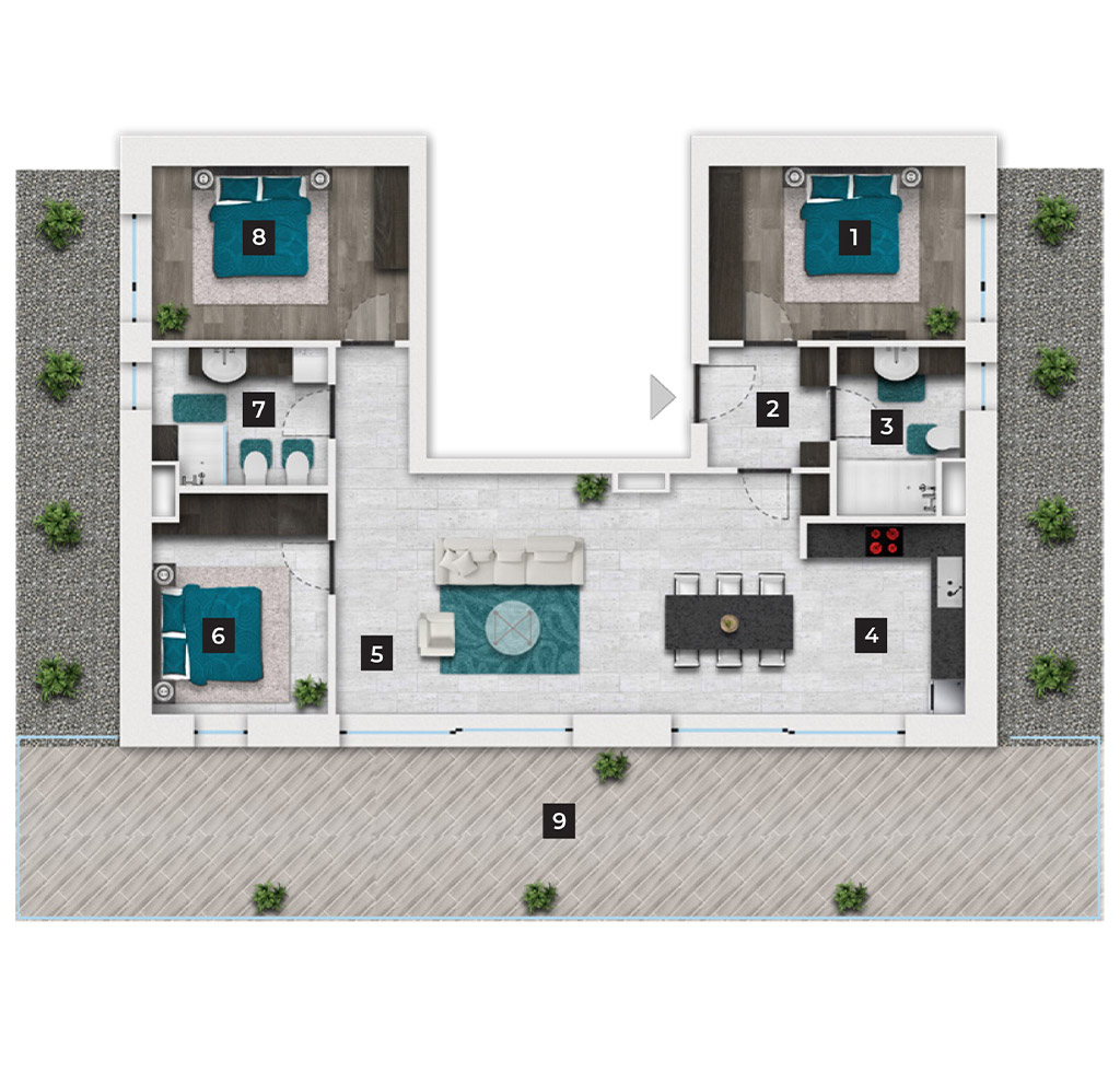 3 hálószobás lakások